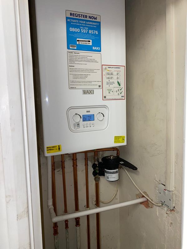 Baxi 800 combi boiler installation by Magico Plumbing And Heating, Gas Safe registered plumber in Hampstead